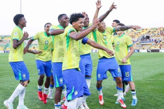 Brasil enfrenta a Colômbia pela decisão do Sul-Americano Sub-17 - (crédito: Foto: Divulgação/Conmebol) Brasil enfrenta a Colômbia pela decisão do Sul-Americano Sub-17 - (crédito: Foto: Divulgação/Conmebol)