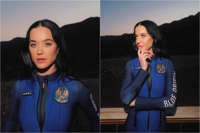 Nas redes sociais, a cantora também compartilhou imagens oficiais da missão em que aparece vestida com trajes espaciais - (crédito: Reprodução/Instagram/@katyperry) Nas redes sociais, a cantora também compartilhou imagens oficiais da missão em que aparece vestida com trajes espaciais - (crédito: Reprodução/Instagram/@katyperry)