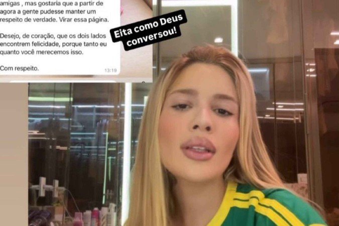 Karoline Lima expõe pedido de desculpas de Tainá Castro