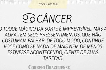 CÂNCER | 15 DE ABRIL