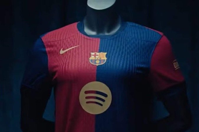 Escolha por Travis Scott, para patrocínio no El Clássico, faz parte da parceria entre Barcelona e Spotify - (crédito: Foto: Divulgação/Barcelona) Escolha por Travis Scott, para patrocínio no El Clássico, faz parte da parceria entre Barcelona e Spotify - (crédito: Foto: Divulgação/Barcelona)