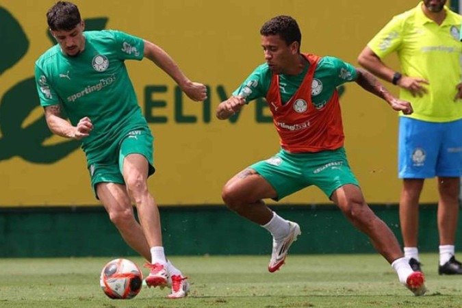 Com maratona pela frente, Palmeiras deve mesclar elenco - (crédito: Foto: Cesar Greco/Palmeiras/by Canon) Com maratona pela frente, Palmeiras deve mesclar elenco - (crédito: Foto: Cesar Greco/Palmeiras/by Canon)