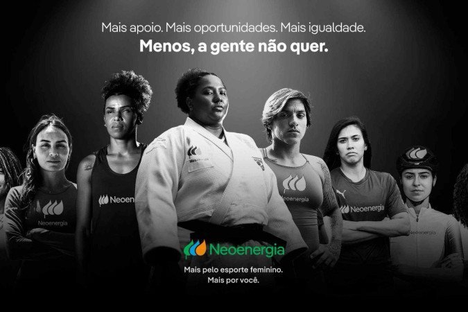 Nova campanha da Neoenergia reforça o compromisso com o esporte feminino do Brasil - (crédito: Neoenergia/Divulgação) Nova campanha da Neoenergia reforça o compromisso com o esporte feminino do Brasil - (crédito: Neoenergia/Divulgação)