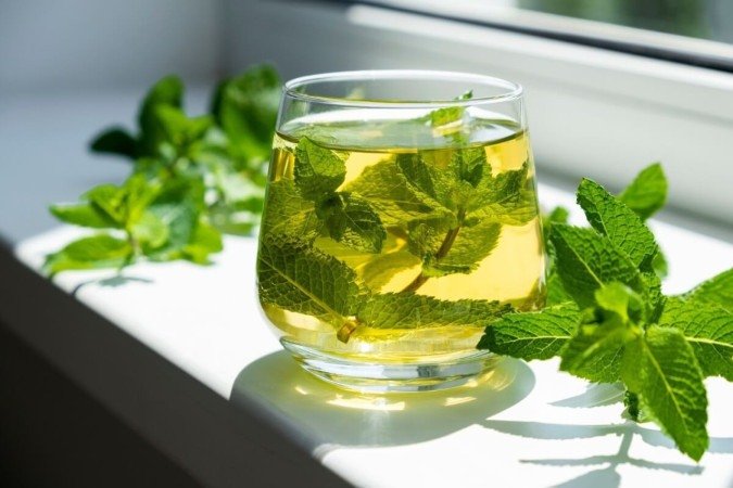 Chá de hortelã é rico em nutrientes e auxilia na saúde geral do organismo (Imagem: Nemer-T | Shutterstock) - (crédito: EdiCase) Chá de hortelã é rico em nutrientes e auxilia na saúde geral do organismo (Imagem: Nemer-T | Shutterstock) - (crédito: EdiCase)