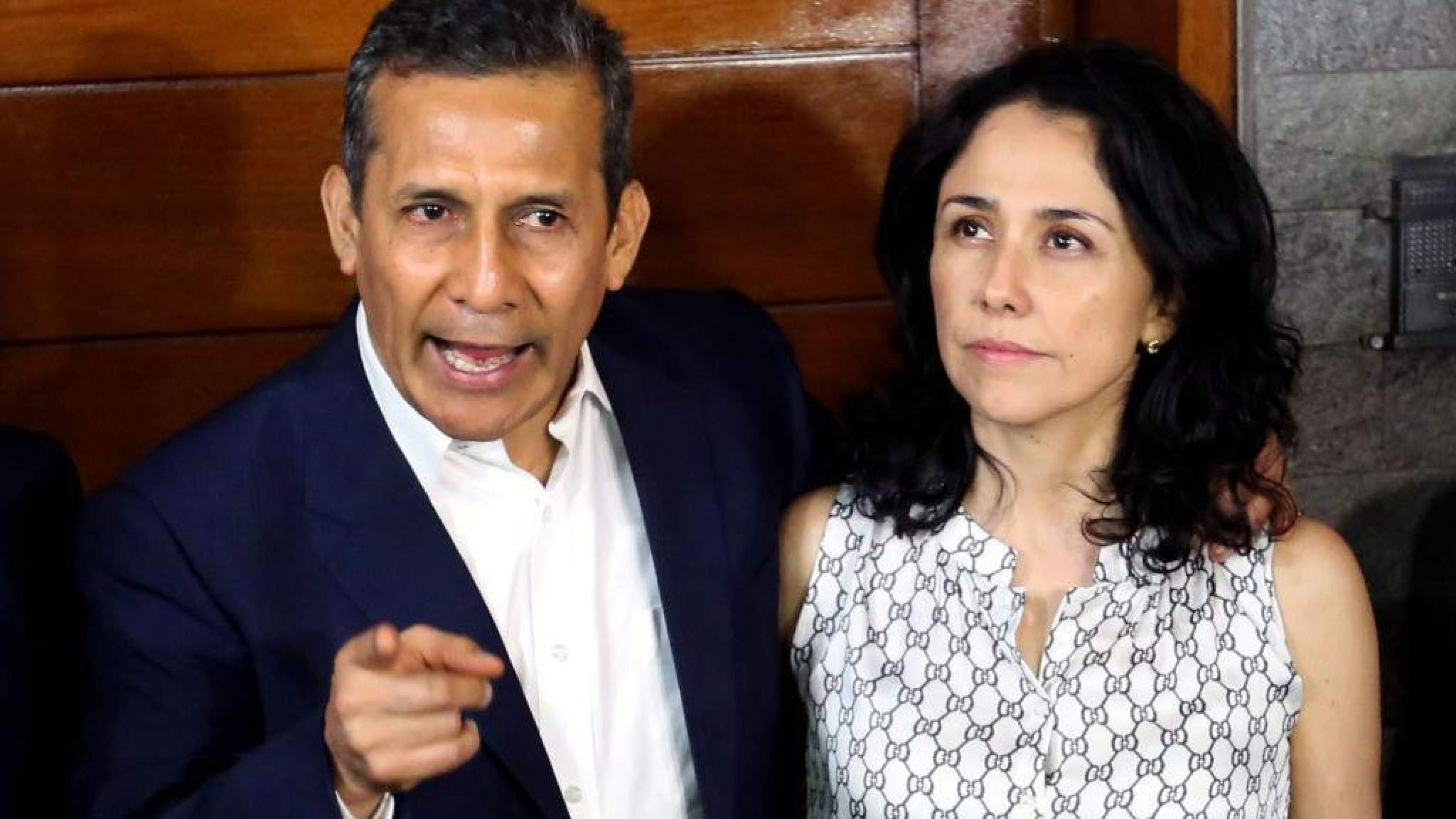 Nadine com Humala, que está preso no Peru: oposição critica governo brasileiro ao conceder asilo a ex-primeira-dama do Peru.  -  (crédito: Getty Images)