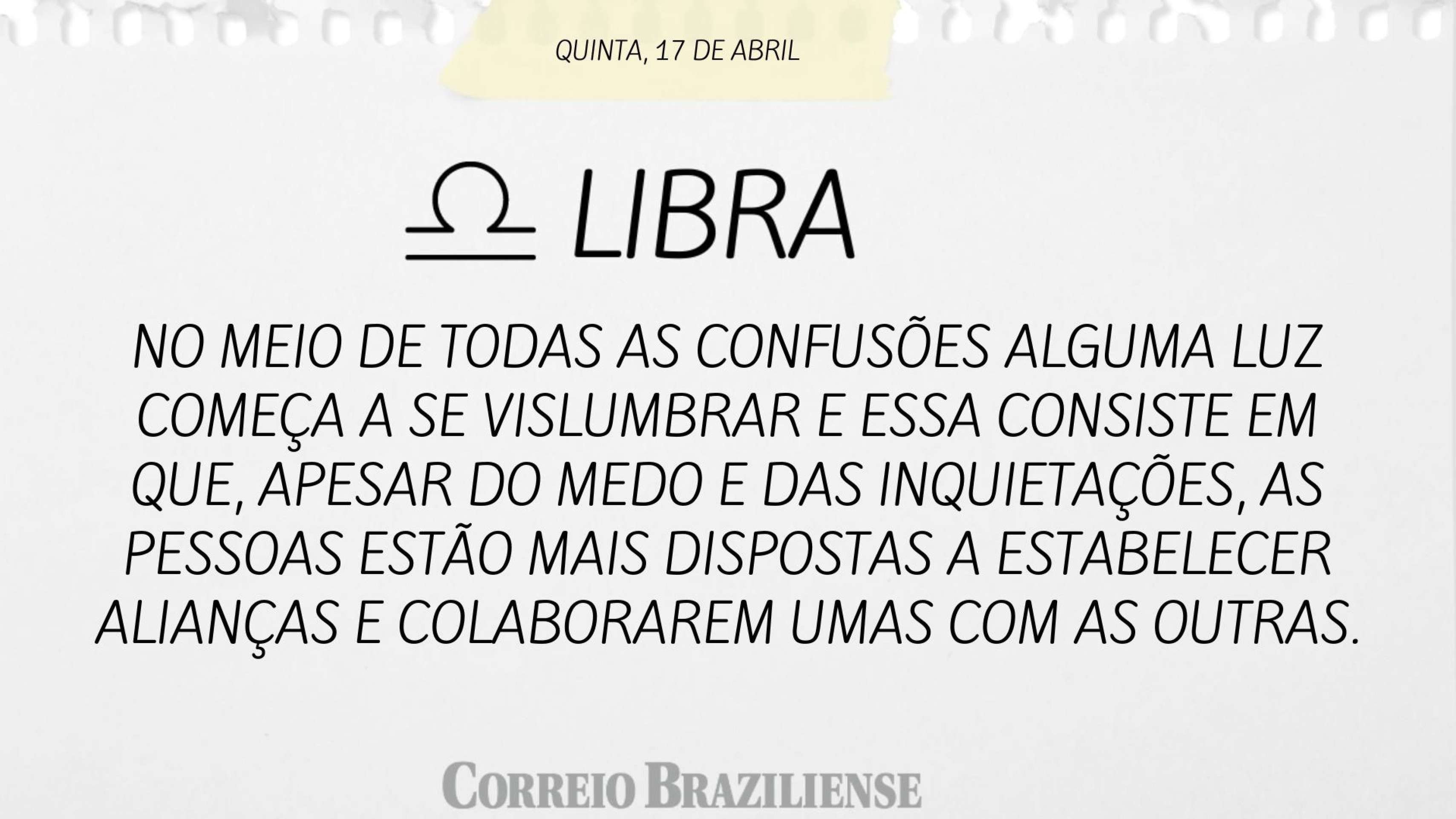 LIBRA | 17 DE ABRIL 