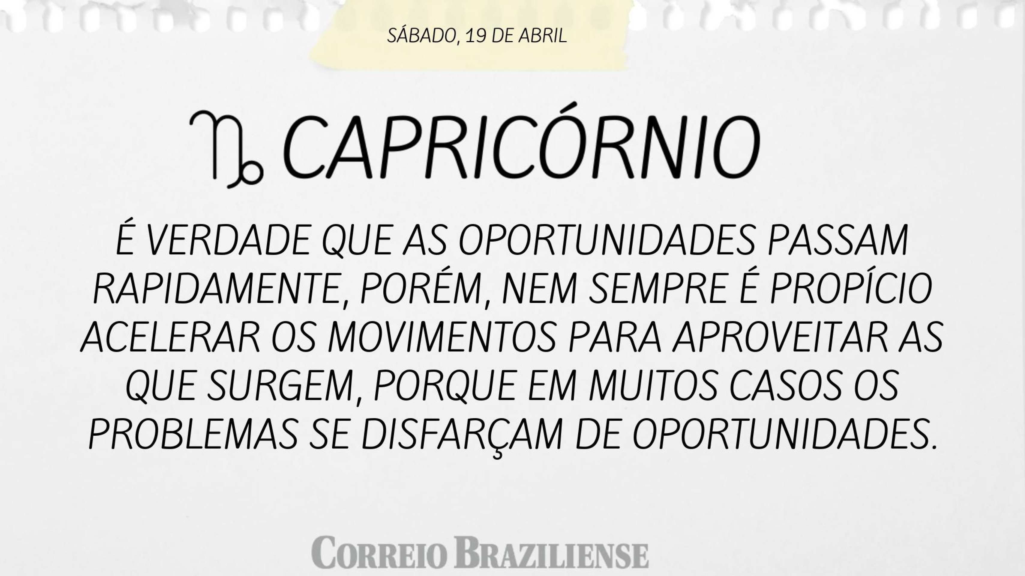 CAPRIC&Oacute;RNIO | 19 DE ABRIL