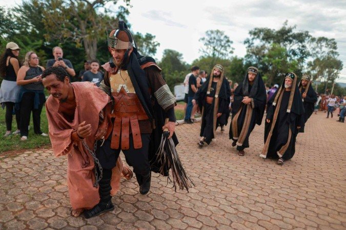  18/04/2025 Luis Nova /CB/DA Press. CB - Via Sacra no Morro da Capelinha em Planaltina-DF