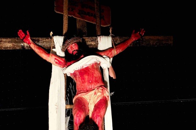 18/04/2025 Ed Alves /CB/DA Press. CB - Via Sacra no Morro da Capelinha em Planaltina-DF