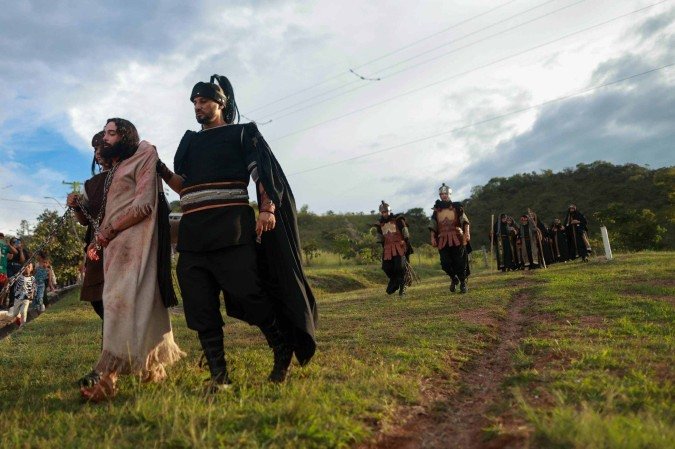  18/04/2025 Luis Nova /CB/DA Press. CB - Via Sacra no Morro da Capelinha em Planaltina-DF