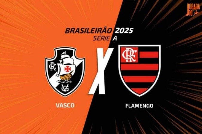Vasco e Flamengo se enfrentam neste sábado (19), pela quinta rodada do BR-25 - (crédito: Arte: Jogada10) Vasco e Flamengo se enfrentam neste sábado (19), pela quinta rodada do BR-25 - (crédito: Arte: Jogada10)