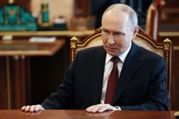 Presidente Vladimir Putin  -  (crédito: Vyacheslav PROKOFYEV/POOL/AFP)