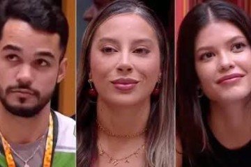 João Pedro, Renata e Vitória Strada enfrentam o último Paredão do BBB25 -  (crédito: Reprodução TV Globo)