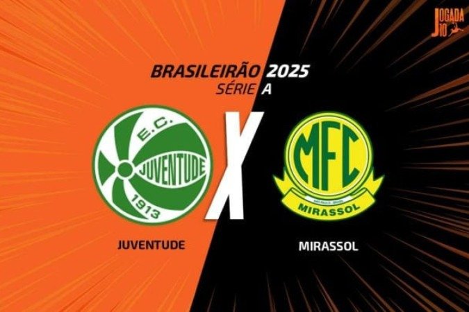 Juventude e Mirassol se enfrentam na manhã deste domingo, pelo Brasileirão - (crédito: Foto: Arte Jogada10) Juventude e Mirassol se enfrentam na manhã deste domingo, pelo Brasileirão - (crédito: Foto: Arte Jogada10)