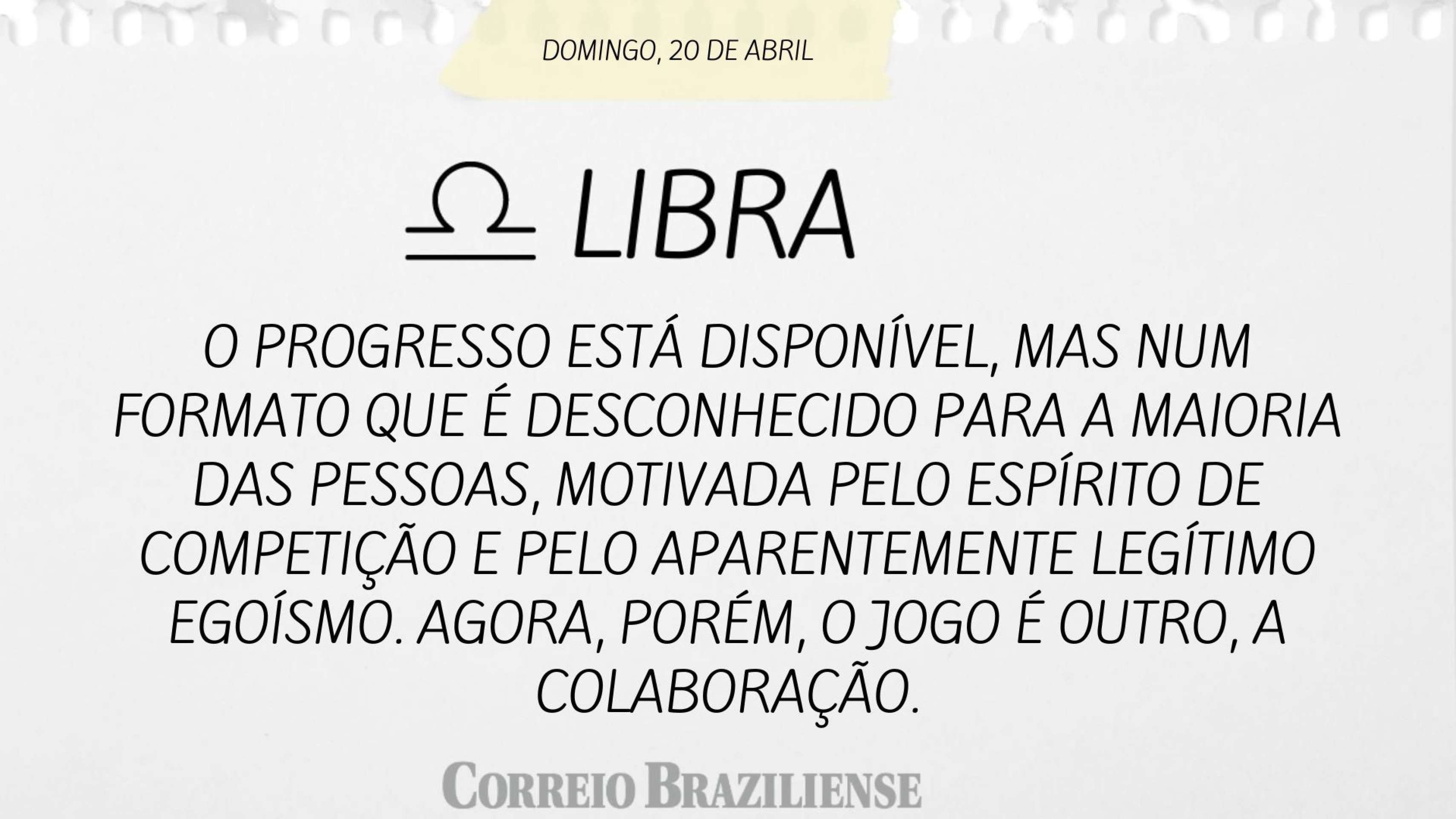 LIBRA | 19 DE ABRIL