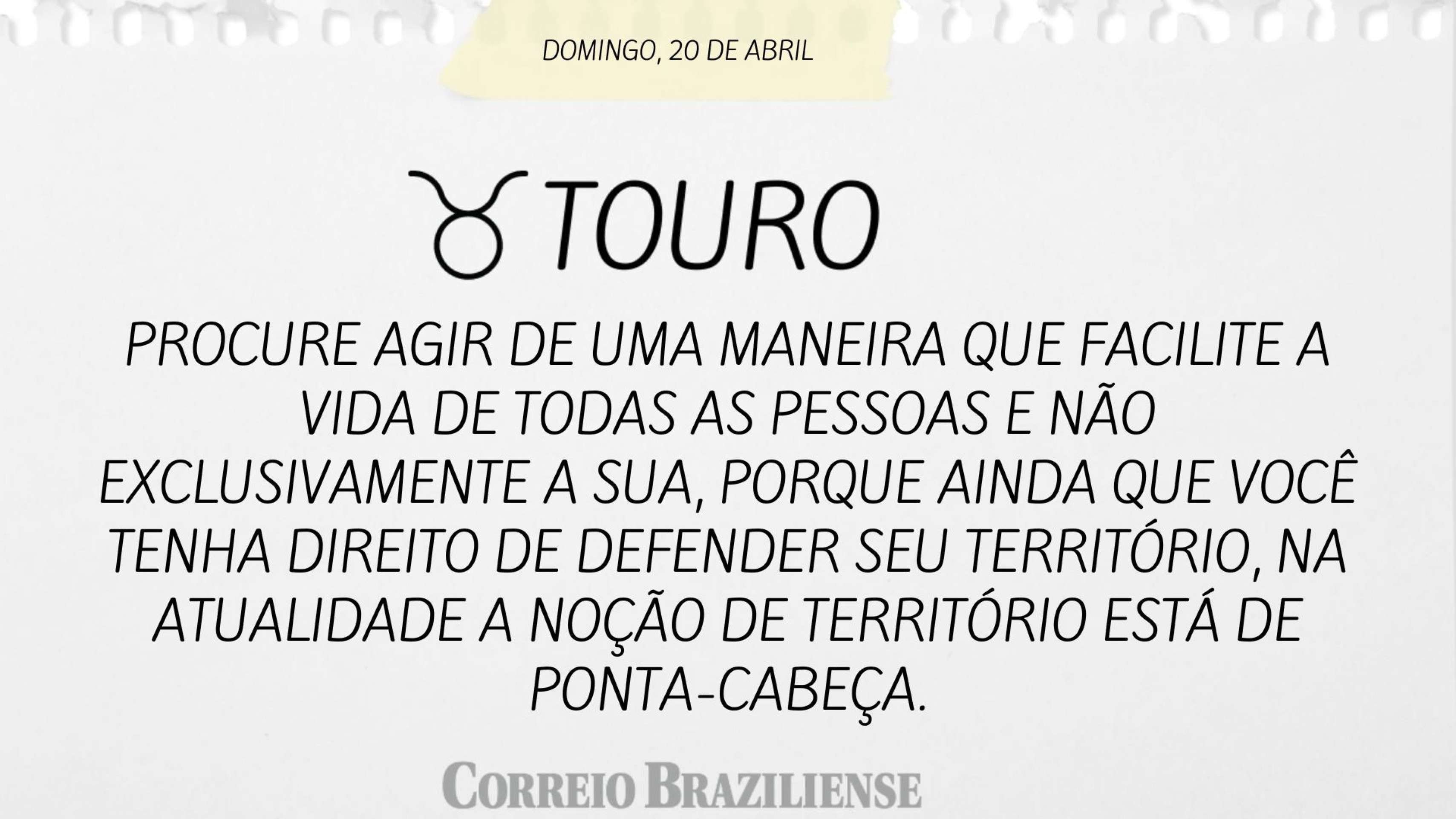 TOURO | 19 DE ABRIL