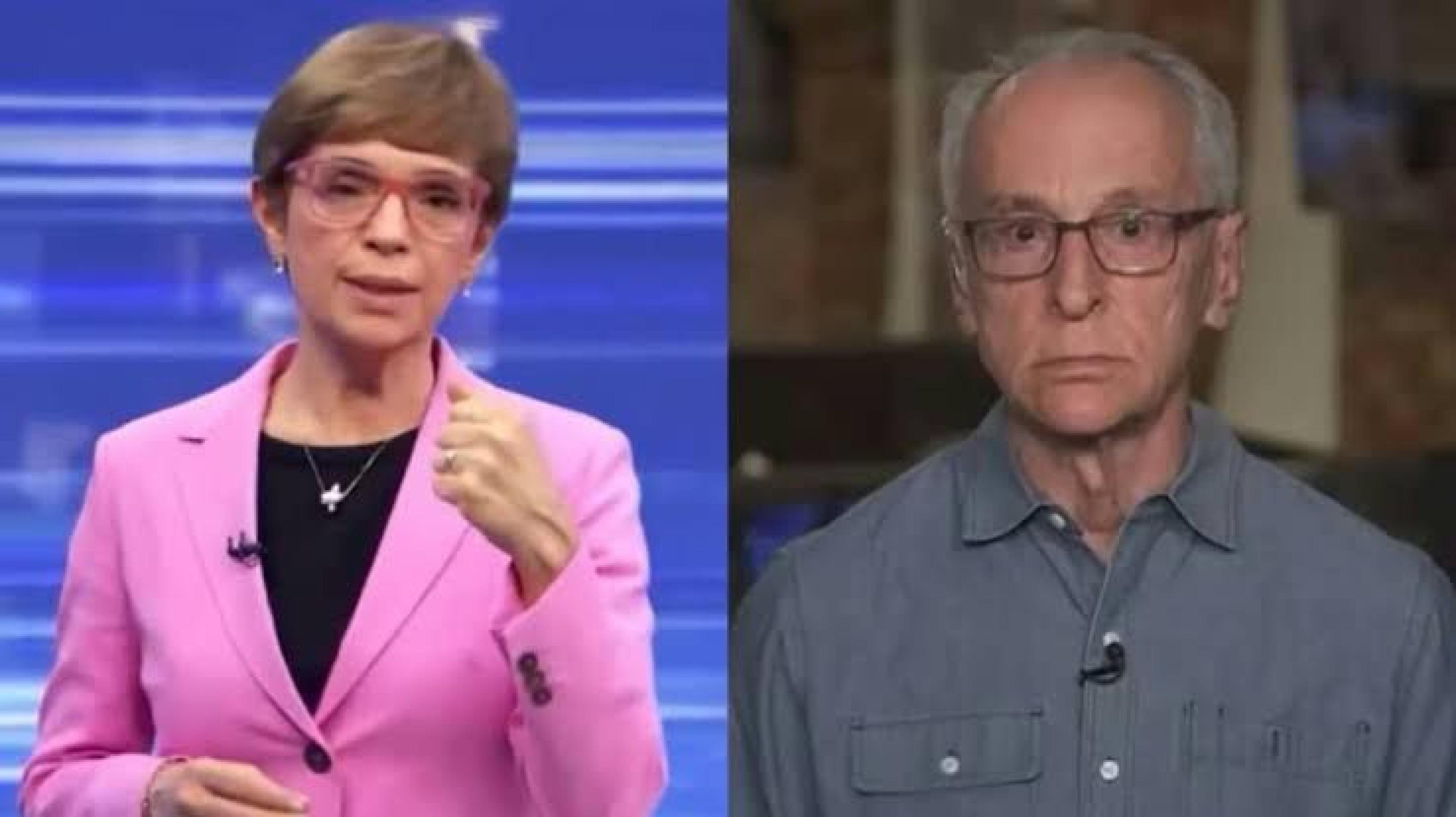 Jorge Pontual surge desorientado ao vivo e tem ajuda de Renata Lo Prete