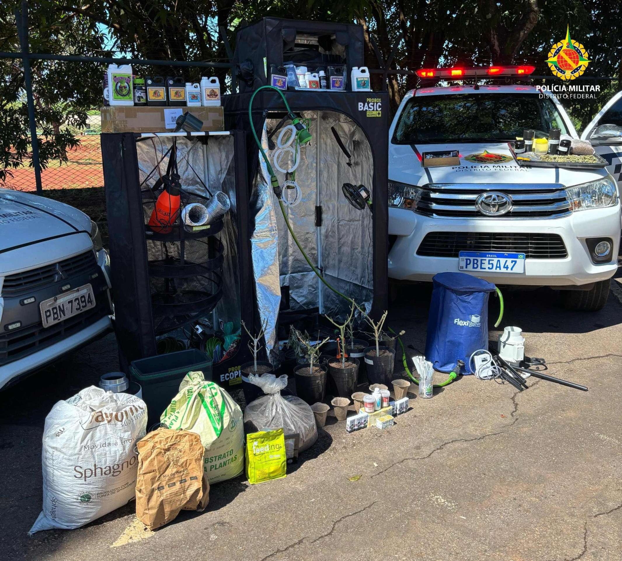 Laboratório de maconha é encontrado por PMs no Park Sul