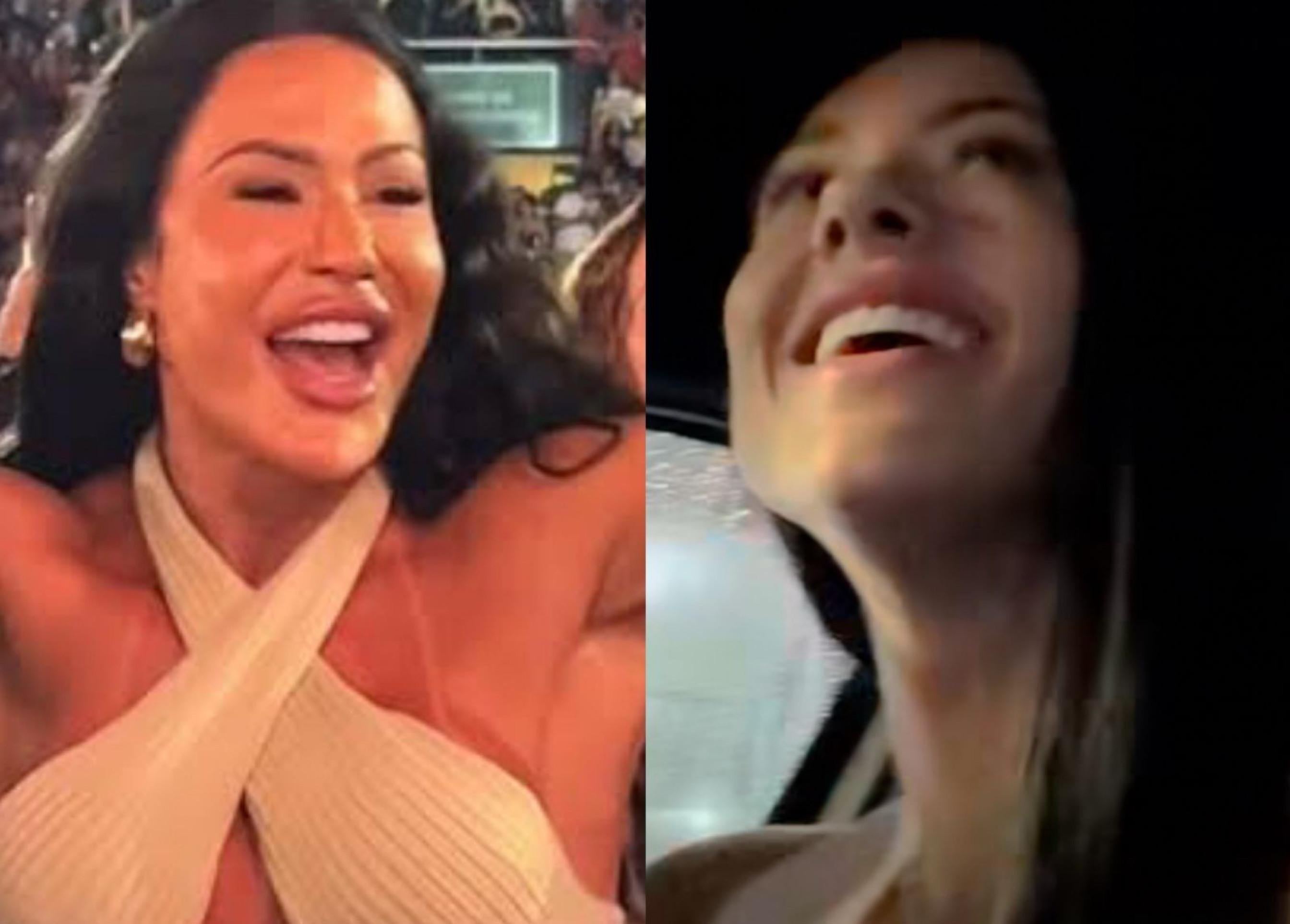 Gracyanne Barbosa curte show de Belo no Rio, enquanto namorada do cantor viaja para outra cidade