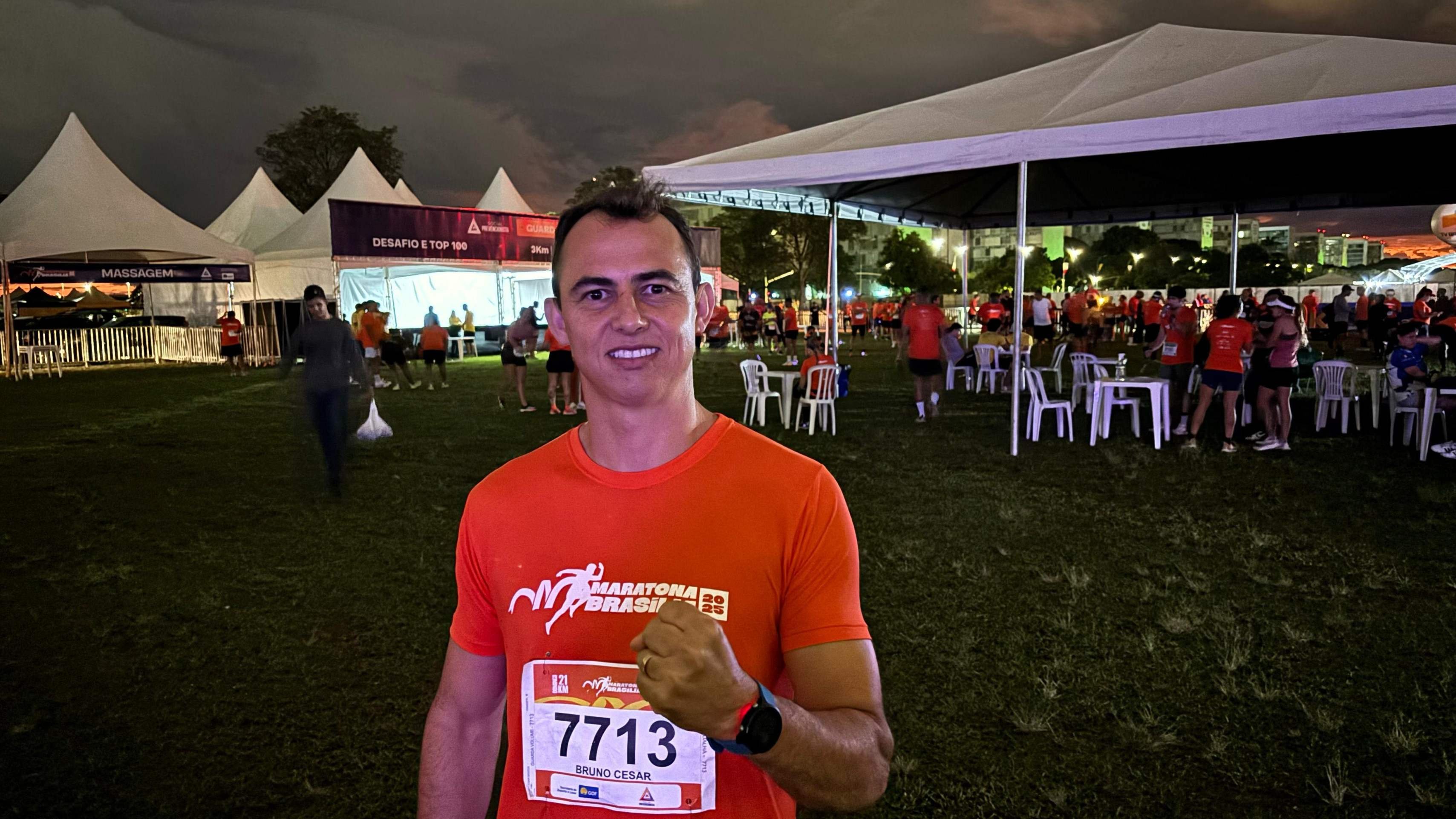 Bruno Santos competiu em uma meia-maratona a primeira vez