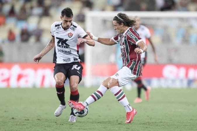 Canobbio em ação com a camisa do Fluminense no empate por 1 a 1 com o Vitória - (crédito: Foto: Marina Garcia/Fluminense) Canobbio em ação com a camisa do Fluminense no empate por 1 a 1 com o Vitória - (crédito: Foto: Marina Garcia/Fluminense)