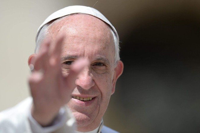 A primeira viagem apostólica do pontificado de Francisco foi ao Rio de Janeiro -  (crédito: Filippo MONTEFORTE / AFP)