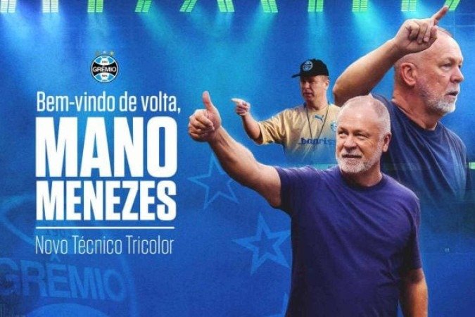 Mano Menezes é o novo técnico do Grêmio - (crédito: Foto: Divulgação/Grêmio FBPA) Mano Menezes é o novo técnico do Grêmio - (crédito: Foto: Divulgação/Grêmio FBPA)