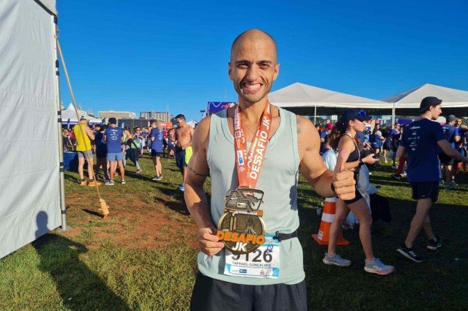 Raphael Gonçalves na Maratona Brasília 2025 - (crédito: Gabriel Botelho/CB/D.A. Press) Raphael Gonçalves na Maratona Brasília 2025 - (crédito: Gabriel Botelho/CB/D.A. Press)
