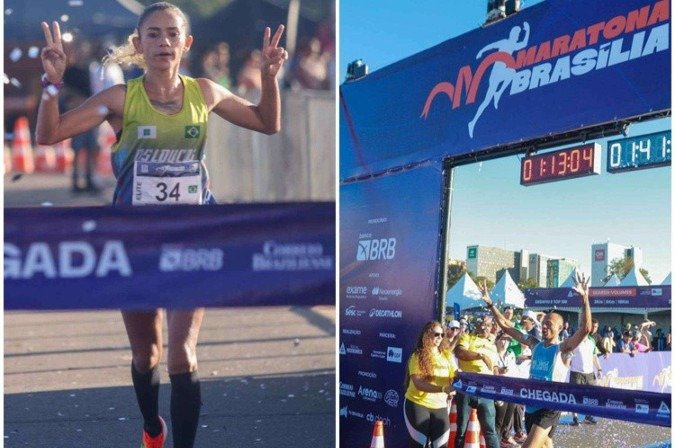 Rosielen Xavier e Gil Paulo na Maratona Brasília 2025 - (crédito: Minervino Júnior/CB/D.A. Press e Luís Nova/CB/D.A. Press) Rosielen Xavier e Gil Paulo na Maratona Brasília 2025 - (crédito: Minervino Júnior/CB/D.A. Press e Luís Nova/CB/D.A. Press)