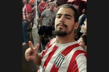 Wendel Gaspar na Fortaleza de Lanús, em dia histórico para o Estudiantes  -  (crédito: Foto: Arquivo pessoal )