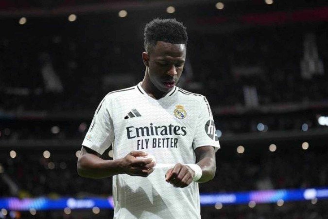 Jornal espanhol aborda relação entre Vini Jr. e torcedores do Real Madrid - (crédito: Foto: Alex Caparros/Getty Images) Jornal espanhol aborda relação entre Vini Jr. e torcedores do Real Madrid - (crédito: Foto: Alex Caparros/Getty Images)