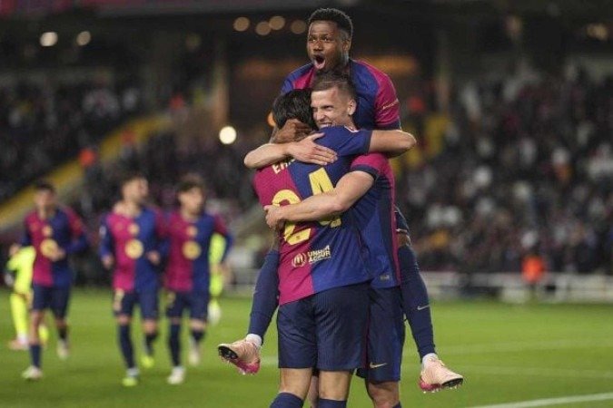Barcelona vence a abre vantagem no Campeonato Espanhol - (crédito: Foto: Alex Caparros/Getty Images)) Barcelona vence a abre vantagem no Campeonato Espanhol - (crédito: Foto: Alex Caparros/Getty Images))