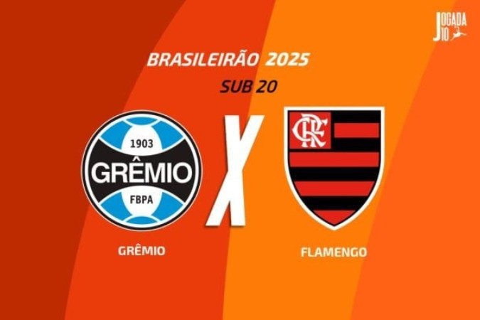 Grêmio e Flamengo se enfrentam, nesta quarta-feira (23), pela sétima rodada do Campeonato Brasileiro Sub-20 - (crédito: Foto: Arte / Jogada10) Grêmio e Flamengo se enfrentam, nesta quarta-feira (23), pela sétima rodada do Campeonato Brasileiro Sub-20 - (crédito: Foto: Arte / Jogada10)