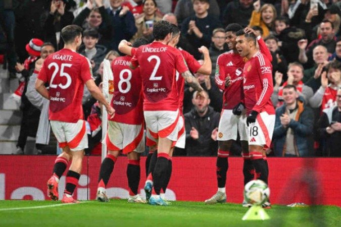Lindelöf (camisa 2) abandonou compromisso do Manchester United pela Liga Europa após filho sofrer acidente doméstico -  (crédito: Foto: Michael Regan / Getty Images)