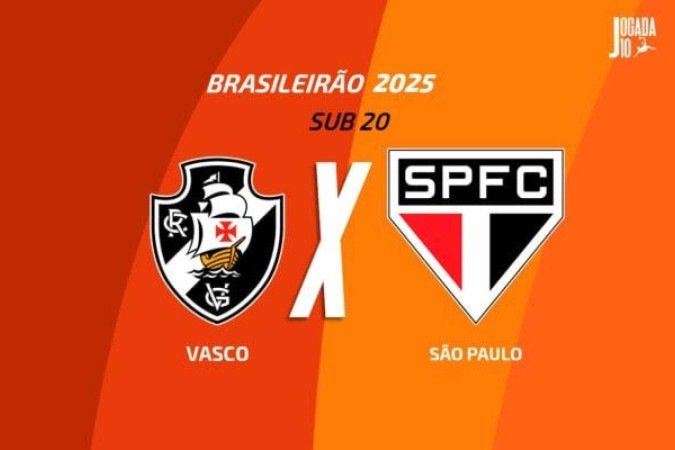 Vasco e São Paulo se enfrentam pela sétima rodada do Brasileirão Sub-20 -  (crédito: Arte: Jogada10)
