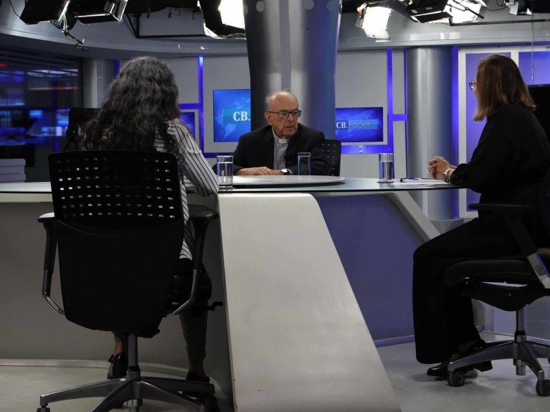 Dom Raymundo Damasceno Assis, cardeal arcebispo emérito de Aparecida e ex-presidente da CNBB, participou do programa CB.Poder -  (crédito:  Bruna Gaston CB/DA Press)