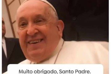 Papa Francisco dá conselho amoroso para casal recém-casado.  -  (crédito: Reprodução/Redes sociais)