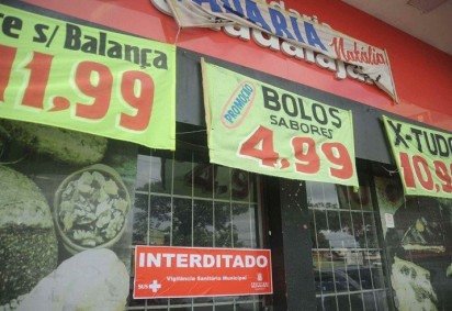 A Padaria Natália foi interditada pela Vigilância Sanitária -  (crédito: Alexandre Guzanche/EM/D. A. Press)