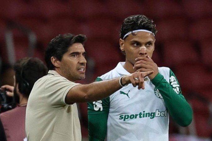 Abel e Richard Rios - (crédito: Foto: Cesar Greco/Palmeiras) Abel e Richard Rios - (crédito: Foto: Cesar Greco/Palmeiras)