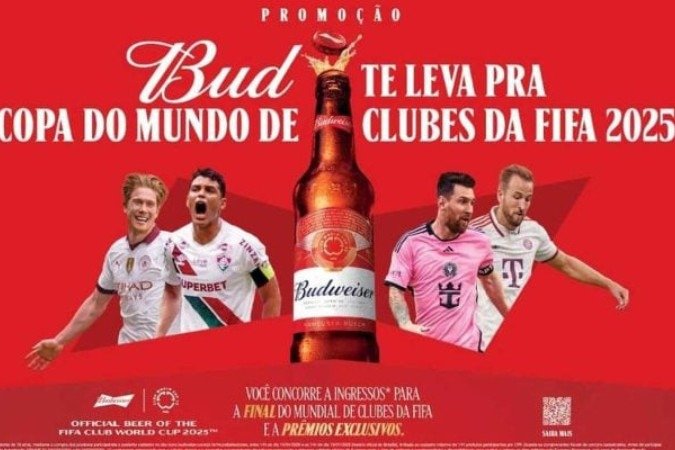 Budweiser faz promoção para consumidores e torcedores - (crédito: Divulgação / Budweiser) Budweiser faz promoção para consumidores e torcedores - (crédito: Divulgação / Budweiser)