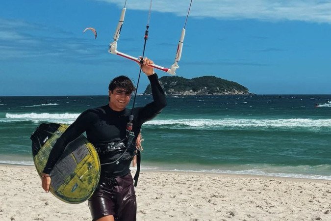 O carioca Pedro Matos ostenta títulos nacionais e internacionais do kitesurfe - (crédito: Reprodução/Instagram) O carioca Pedro Matos ostenta títulos nacionais e internacionais do kitesurfe - (crédito: Reprodução/Instagram)