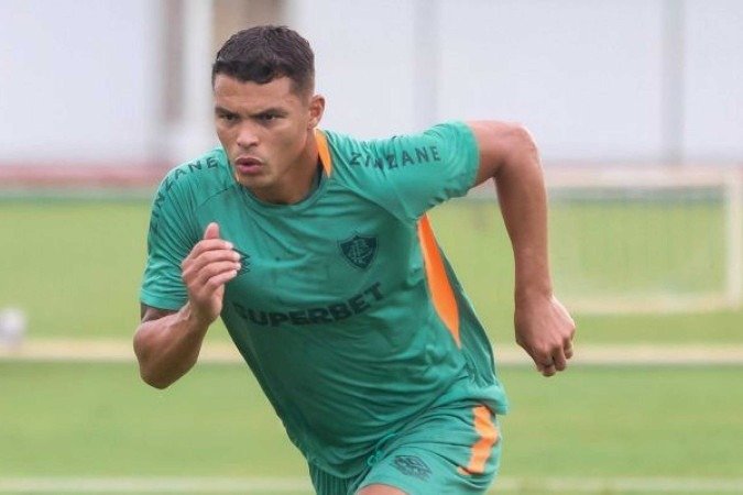 Thiago Silva durante treino do Fluminense - (crédito: Foto: Marcelo Gonçalves / Fluminense FC ) Thiago Silva durante treino do Fluminense - (crédito: Foto: Marcelo Gonçalves / Fluminense FC )