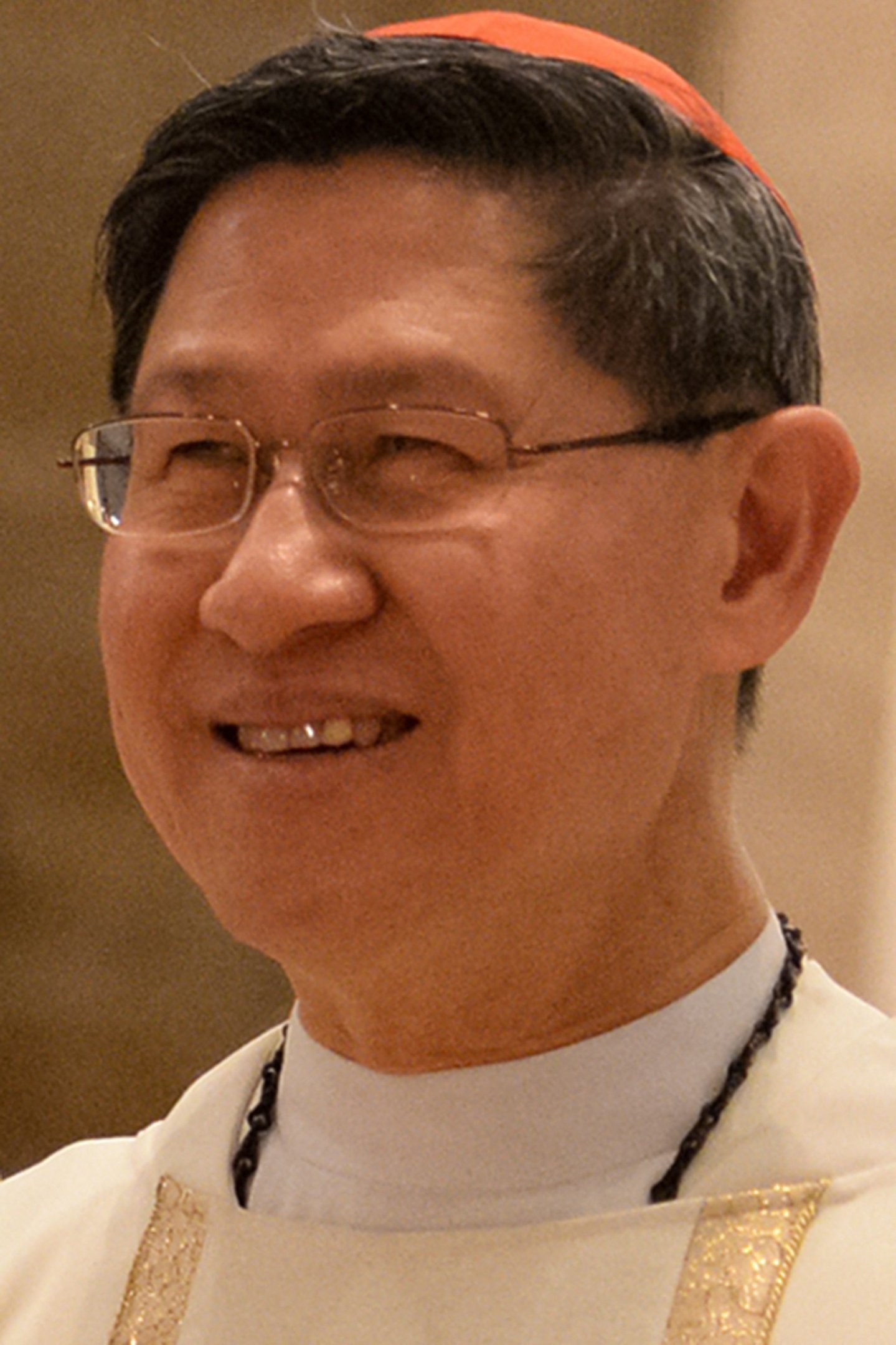 O Cardeal Luis Antonio Tagle &eacute; fotografado durante uma cerim&ocirc;nia na catedral de Manila em 2 de maio de 2016      