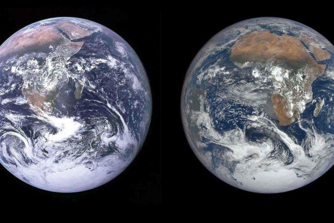 A tripulação se revezou com a câmera, tirando fotos durante a viagem à Lua - (crédito: NASA) A tripulação se revezou com a câmera, tirando fotos durante a viagem à Lua - (crédito: NASA)