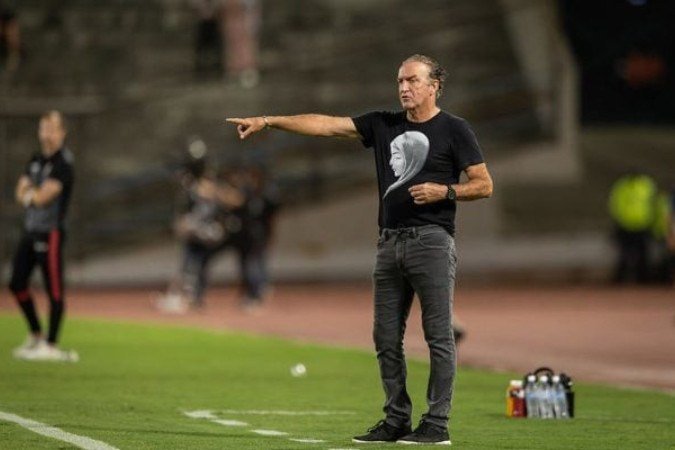 Cuca evitou reclamar do elenco, mas deixou em aberto que todos tem conhecimento sobre o plantel - (crédito: Foto: Pedro Souza/Atlético) Cuca evitou reclamar do elenco, mas deixou em aberto que todos tem conhecimento sobre o plantel - (crédito: Foto: Pedro Souza/Atlético)