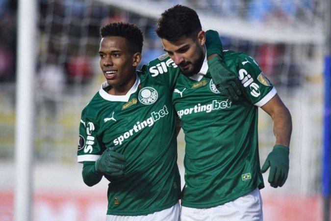 Estêvão e Flaco López são os artilheiros do Palmeiras na temporada com sete gols cada um - (crédito: Foto: Divulgação / Conmebol) Estêvão e Flaco López são os artilheiros do Palmeiras na temporada com sete gols cada um - (crédito: Foto: Divulgação / Conmebol)