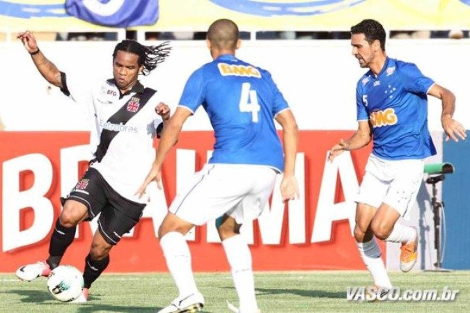 Cruzeiro e Vasco ficaram no 1 a 1 em 2012, no Estádio do Melão, em varginha -  (crédito: Foto: Marcelo Sadio/vasco.com.br)