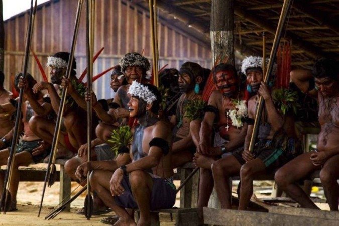 O líder yanomami Davi Kopenawa foi recebido por Francisco no Vaticano em 2024. - (crédito: Vatican News) O líder yanomami Davi Kopenawa foi recebido por Francisco no Vaticano em 2024. - (crédito: Vatican News)