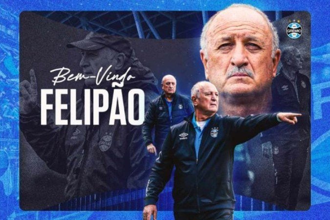 Felipão estava em negociação com o clube desde a semana passada - (crédito: Foto: Divulgação/Grêmio ) Felipão estava em negociação com o clube desde a semana passada - (crédito: Foto: Divulgação/Grêmio )