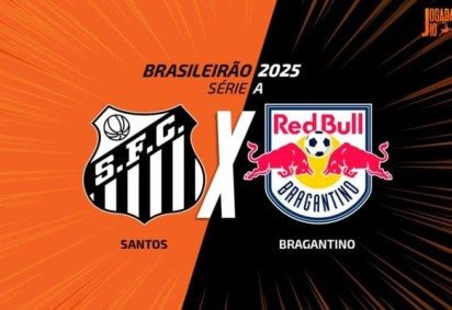 Santos encara o Bragantino pela sexta rodada do Campeonato Brasileiro  -  (crédito: Foto: Arte/Jogada10)